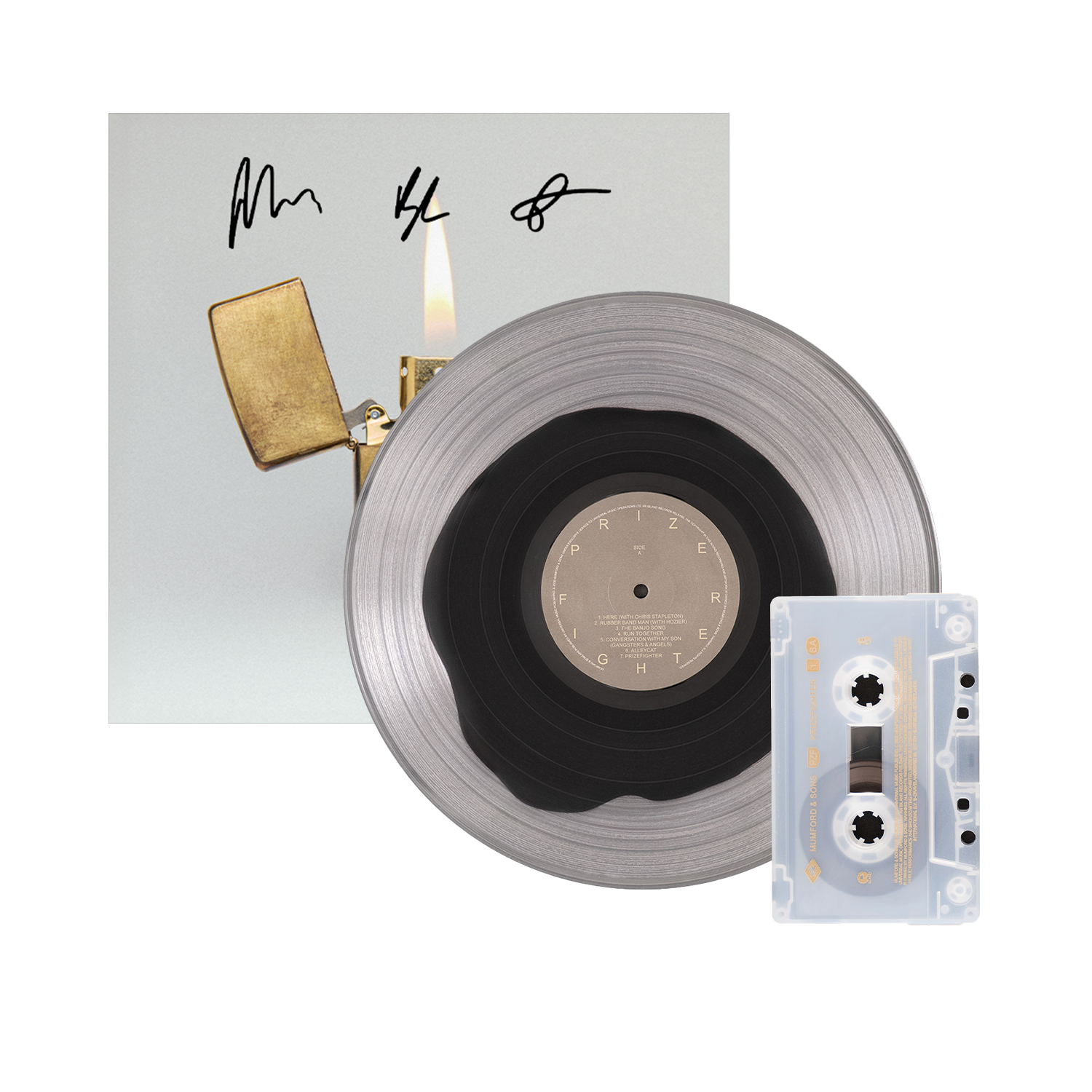 Clover' Black On Clear Vinyl, Cassette & Signed Art Card - Mumford