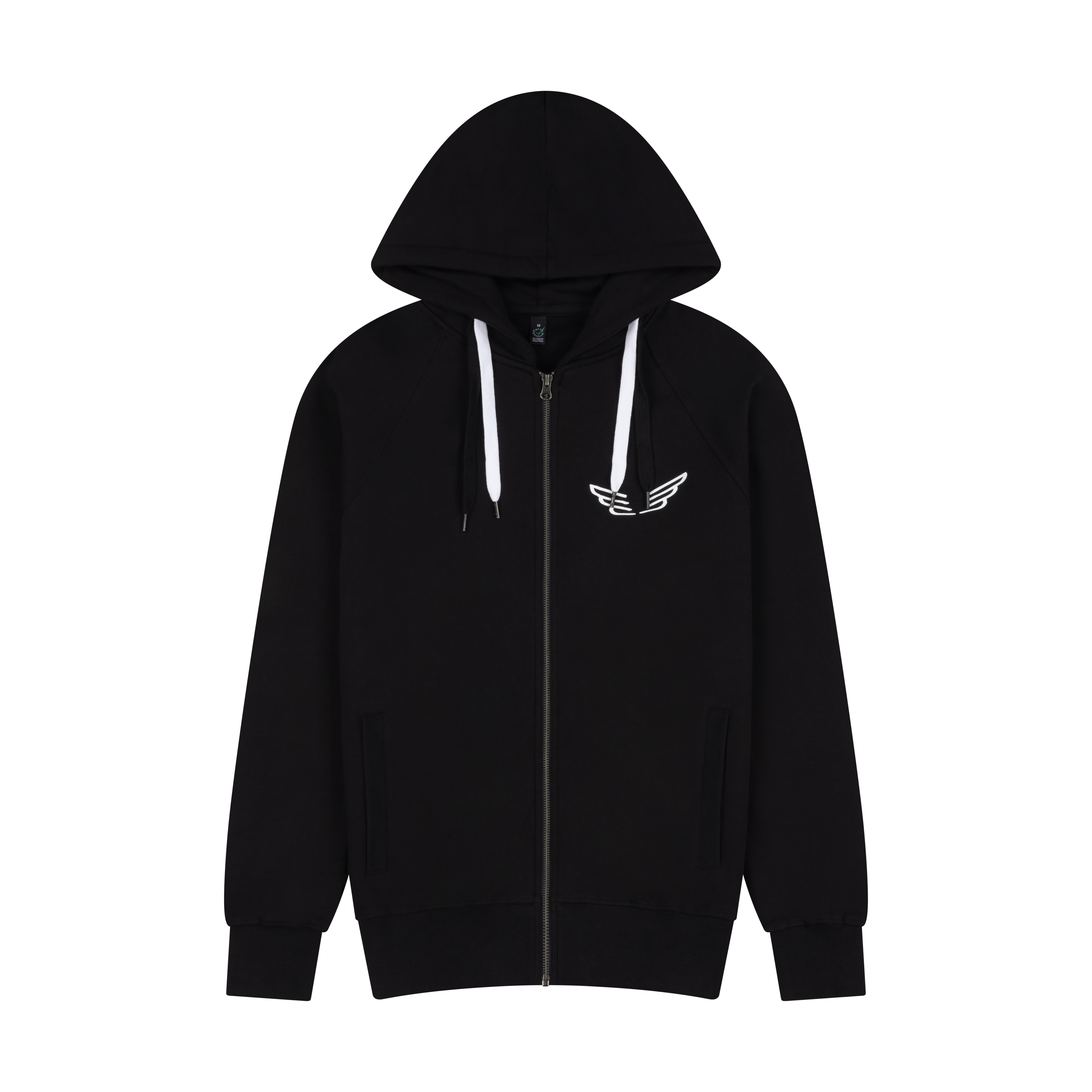 Mumford & Sons  - Black Wings Logo Print Zip Through Hoodie 