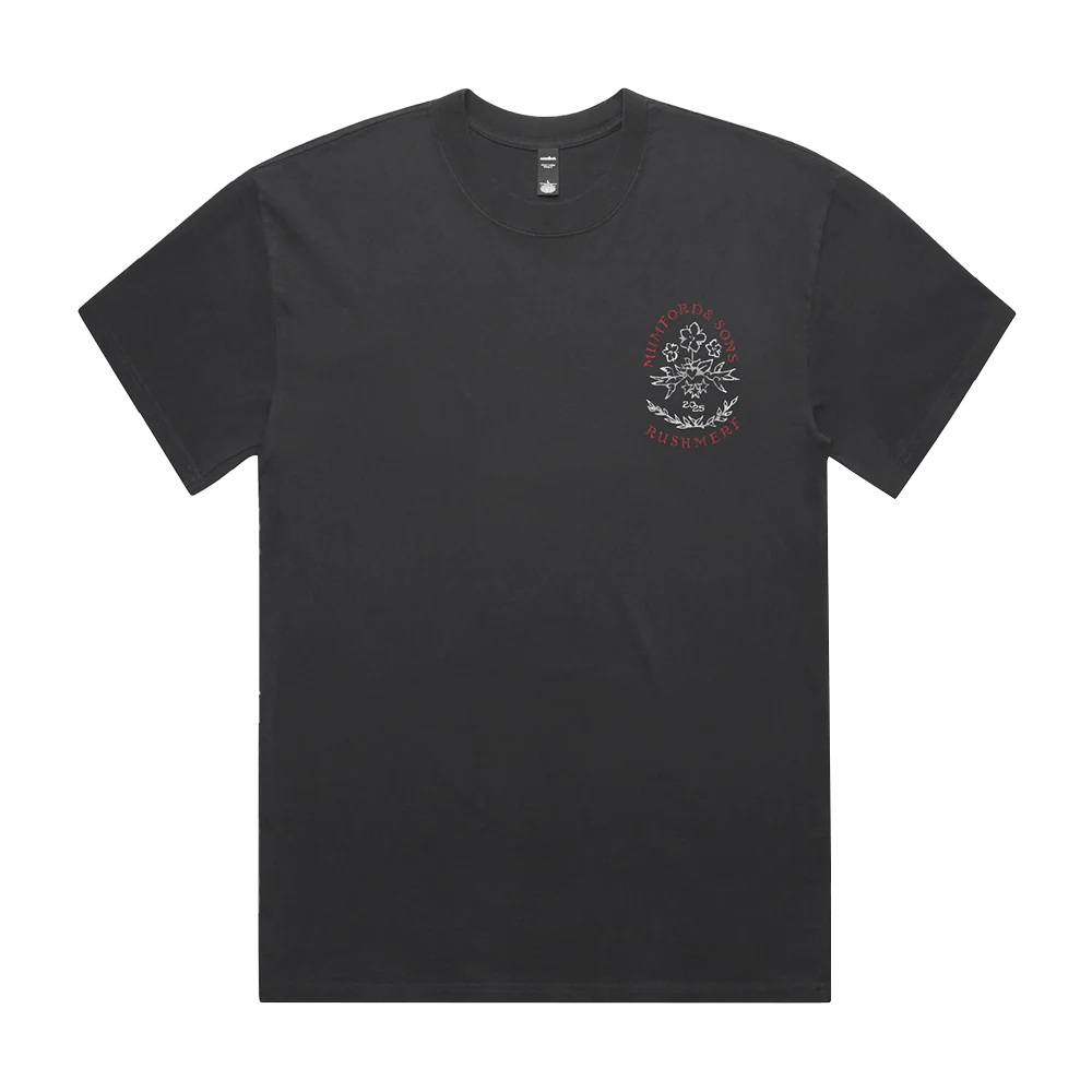 Mumford & Sons - Black UK & EU Tour 2025 Stamp Print T-Shirt