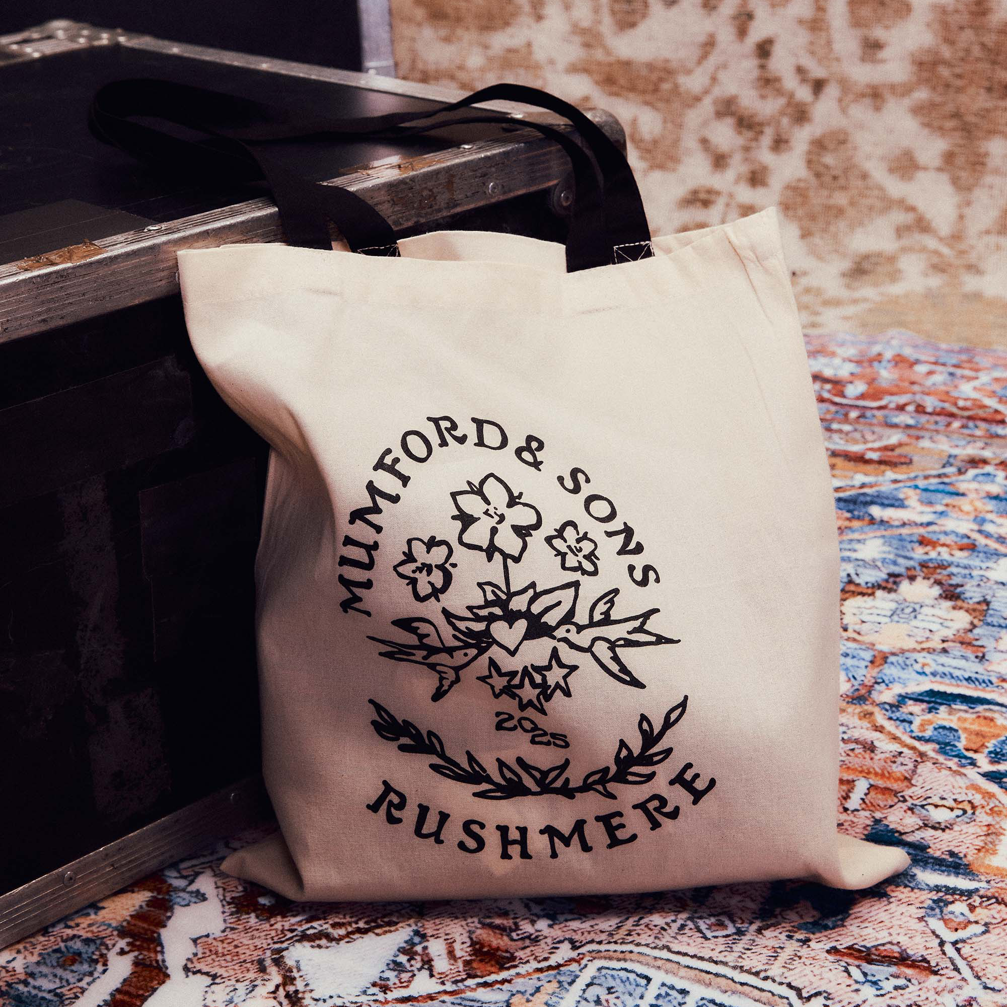 Mumford & Sons - Beige Stamp Print Tote Bag