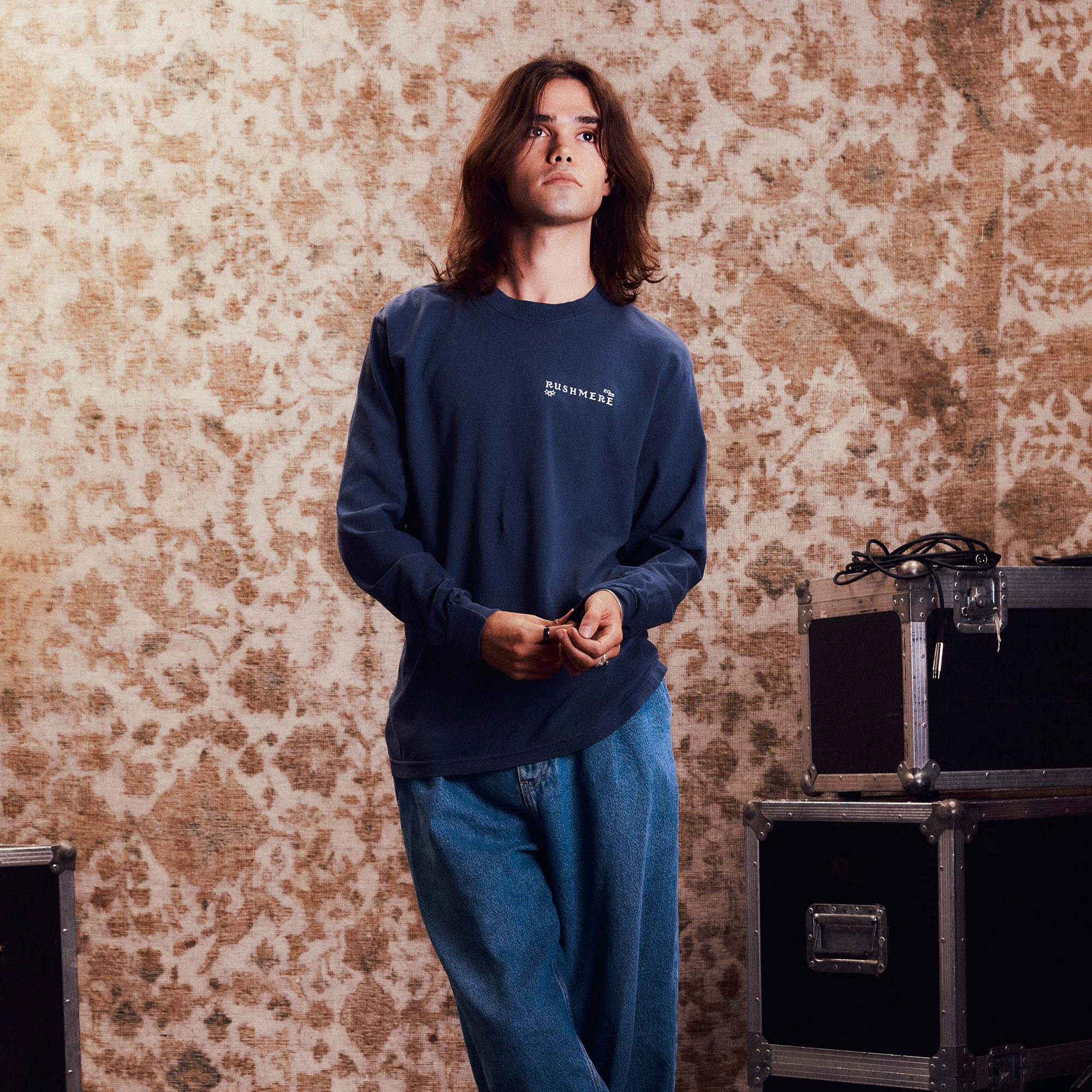 Mumford & Sons - Blue Stamp Print Long Sleeve T-Shirt