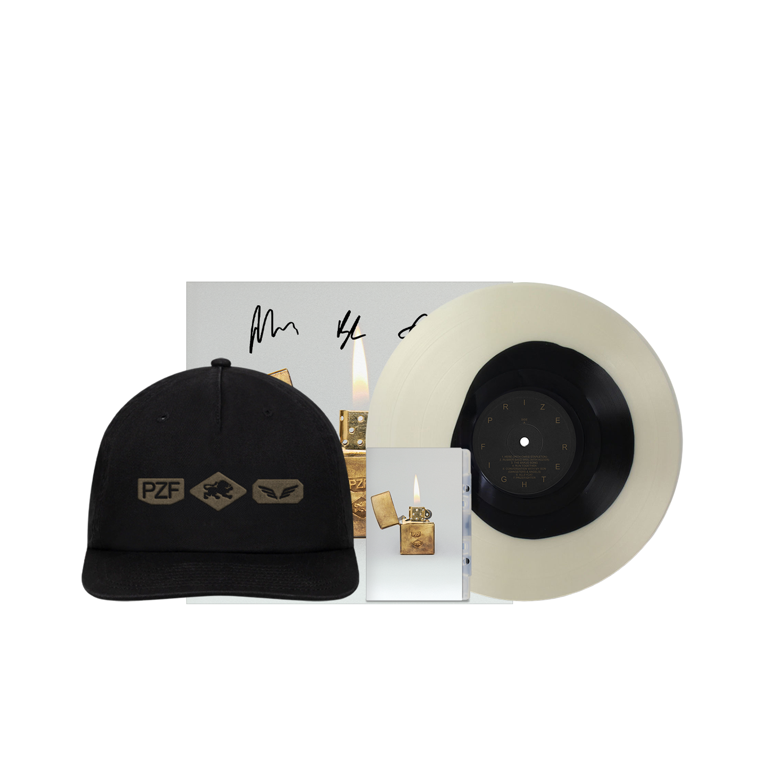 Cap, 'Clover' Black On Clear Vinyl, Cassette & Signed Art Card