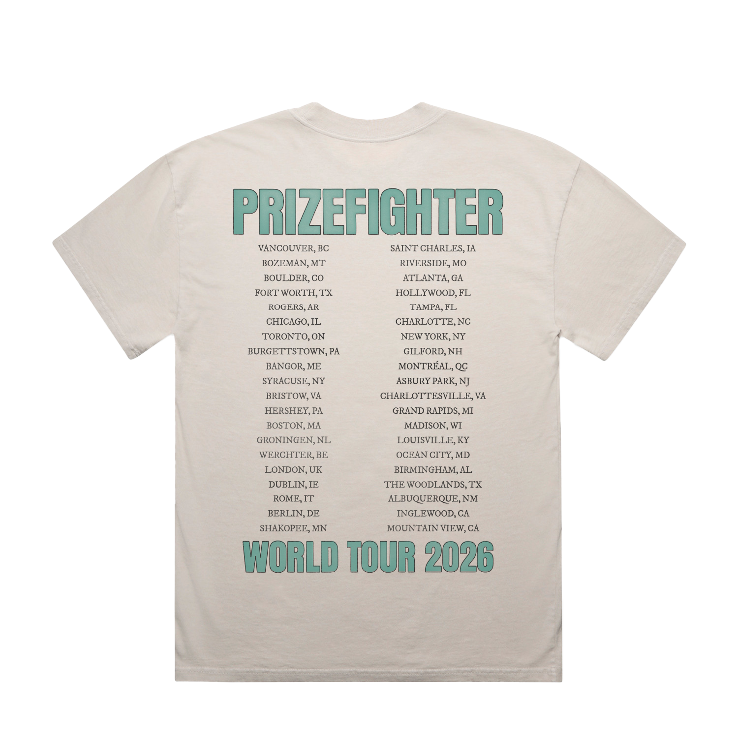 Mumford & Sons - Bone Photo Print World Tour T-Shirt