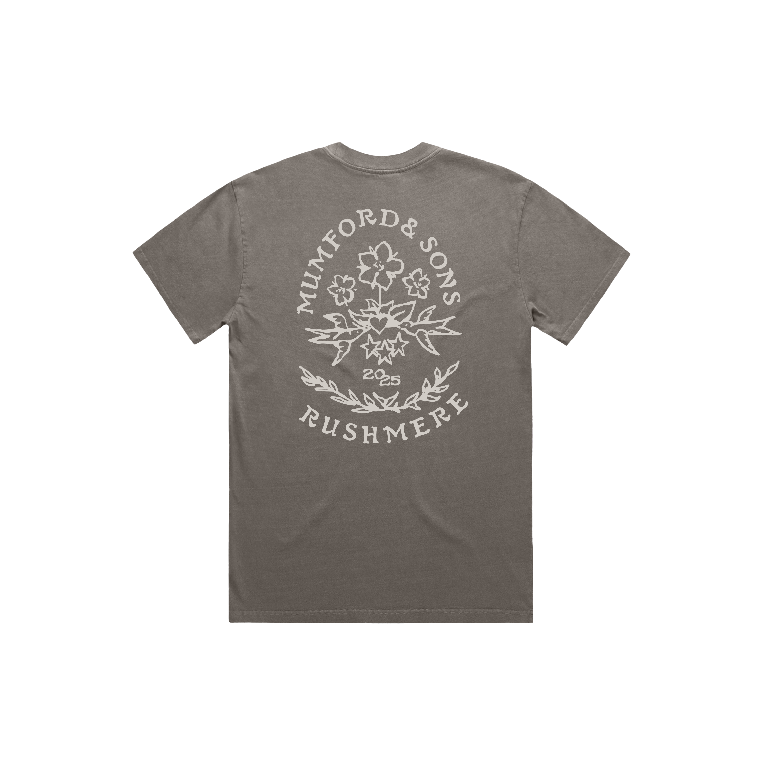 Mumford & Sons  - Dark Grey Stamp Print T-Shirt