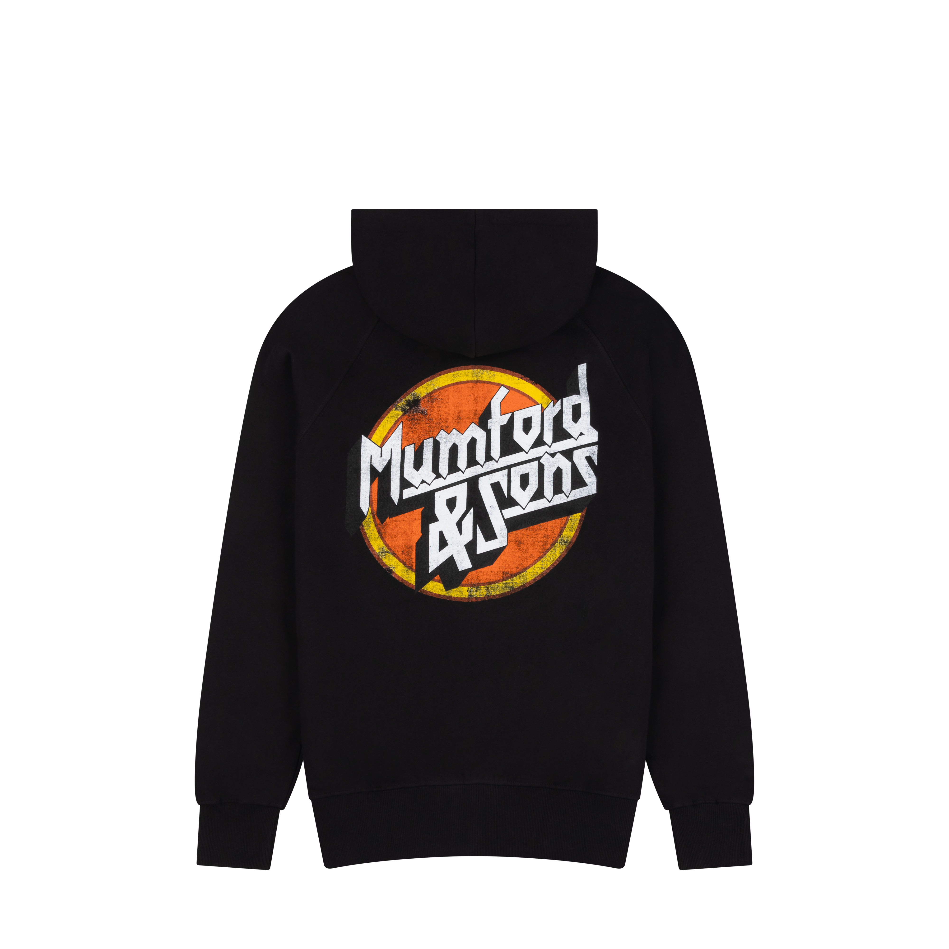 Mumford & Sons  - Black Wings Logo Print Zip Through Hoodie 