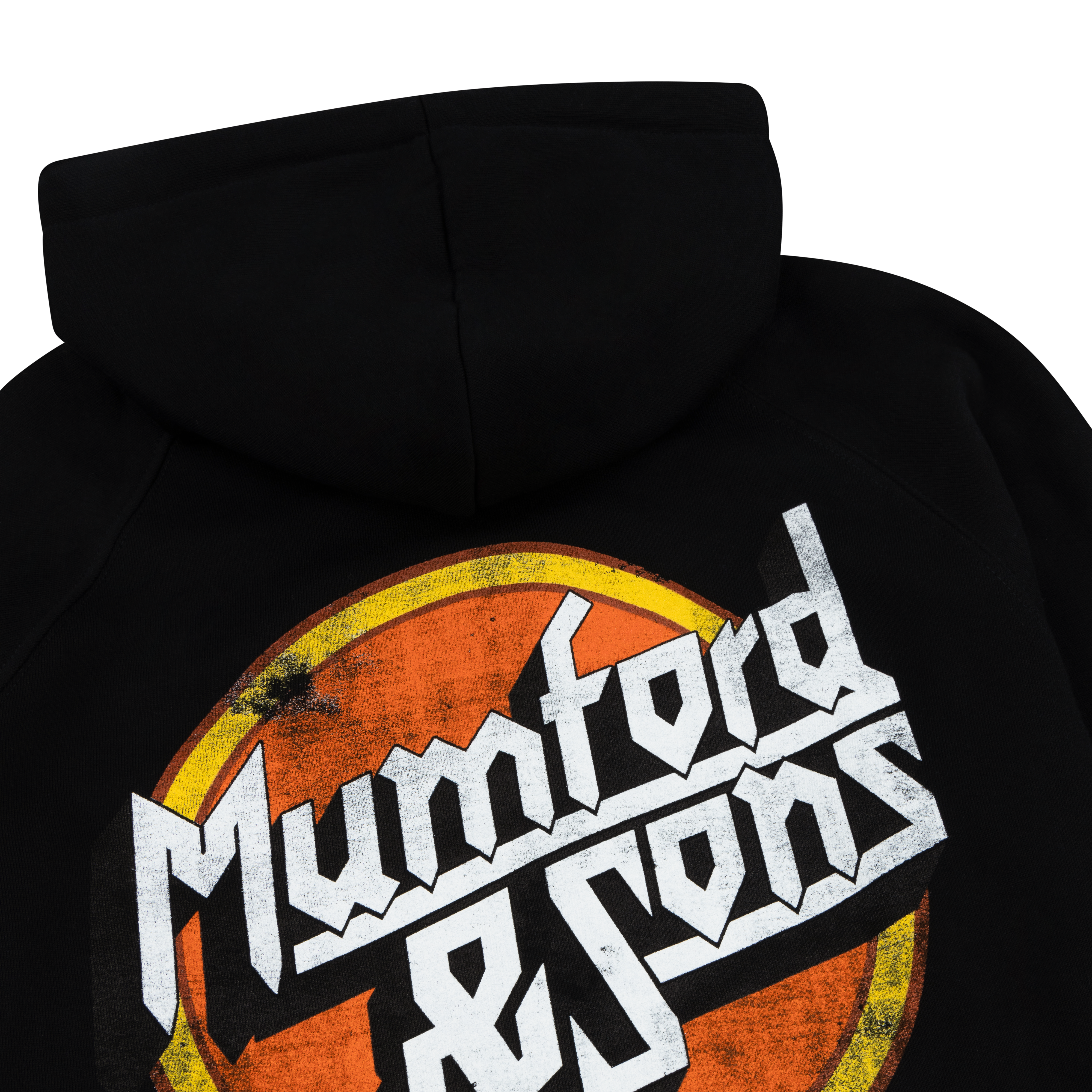 Mumford & Sons - Black Wings Logo Print Zip Through Hoodie 