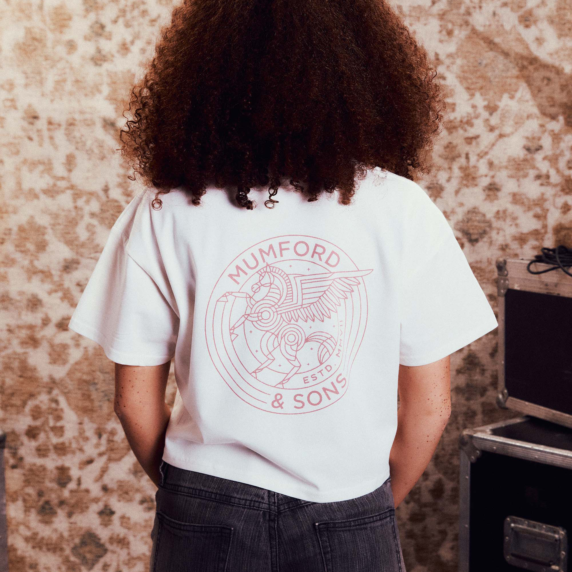 Mumford & Sons - Off-White Wings Pegasus Cropped T-Shirt