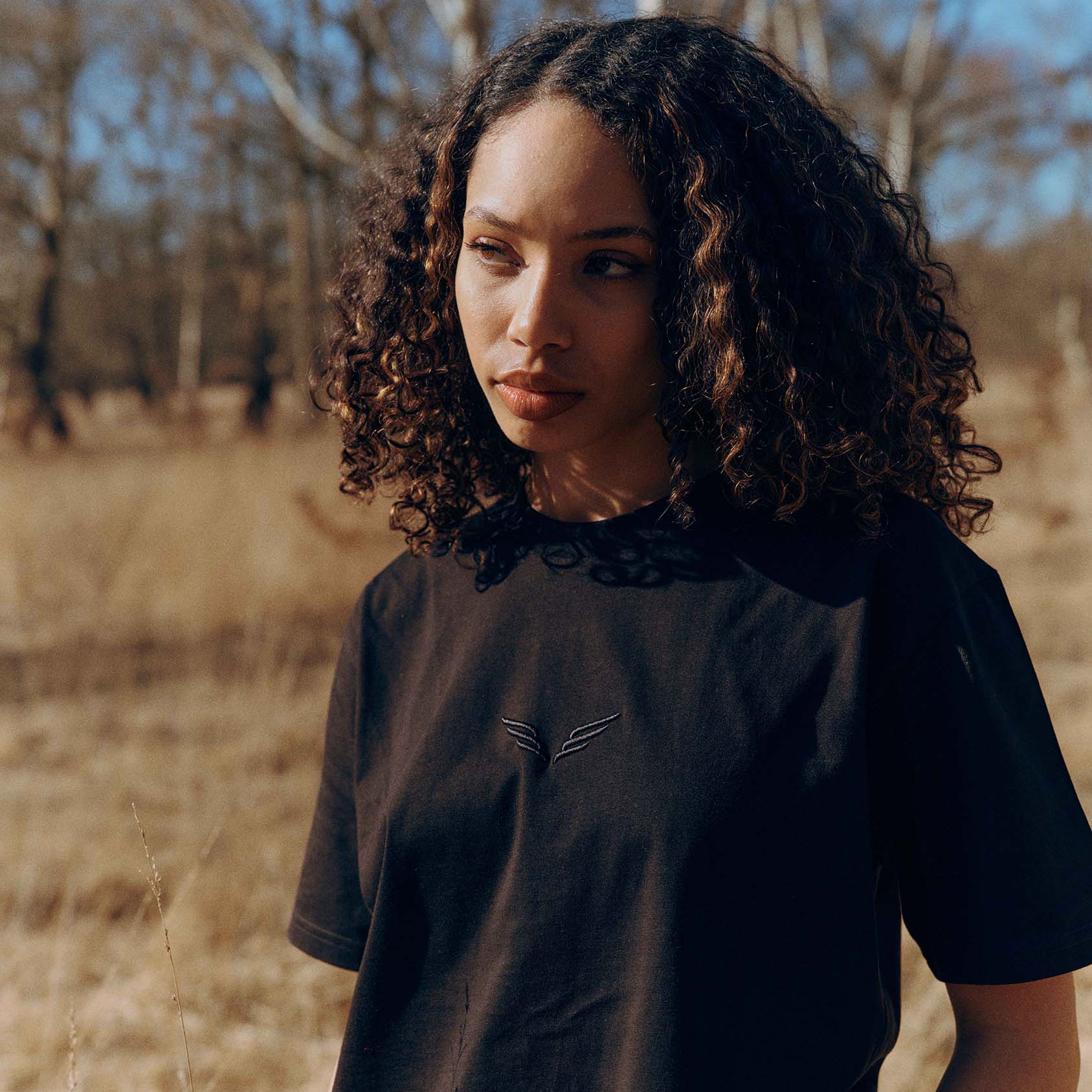 Mumford & Sons  - Black Embroidered Wings T-Shirt