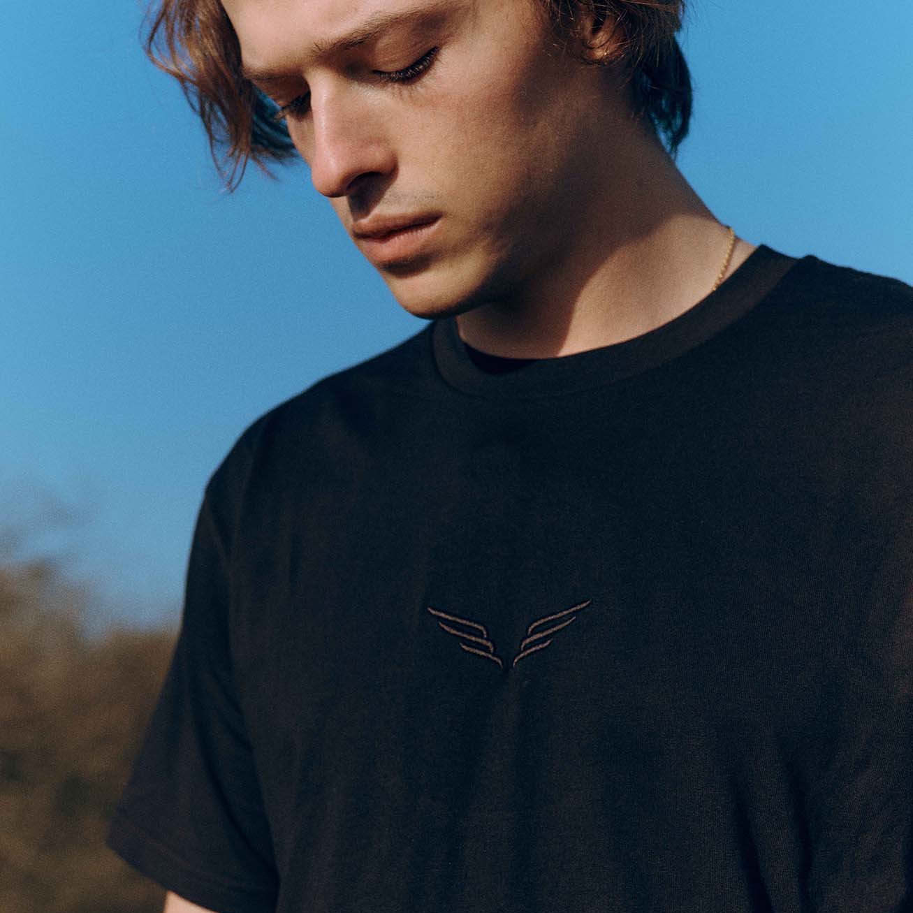 Mumford & Sons - Black Embroidered Wings T-Shirt