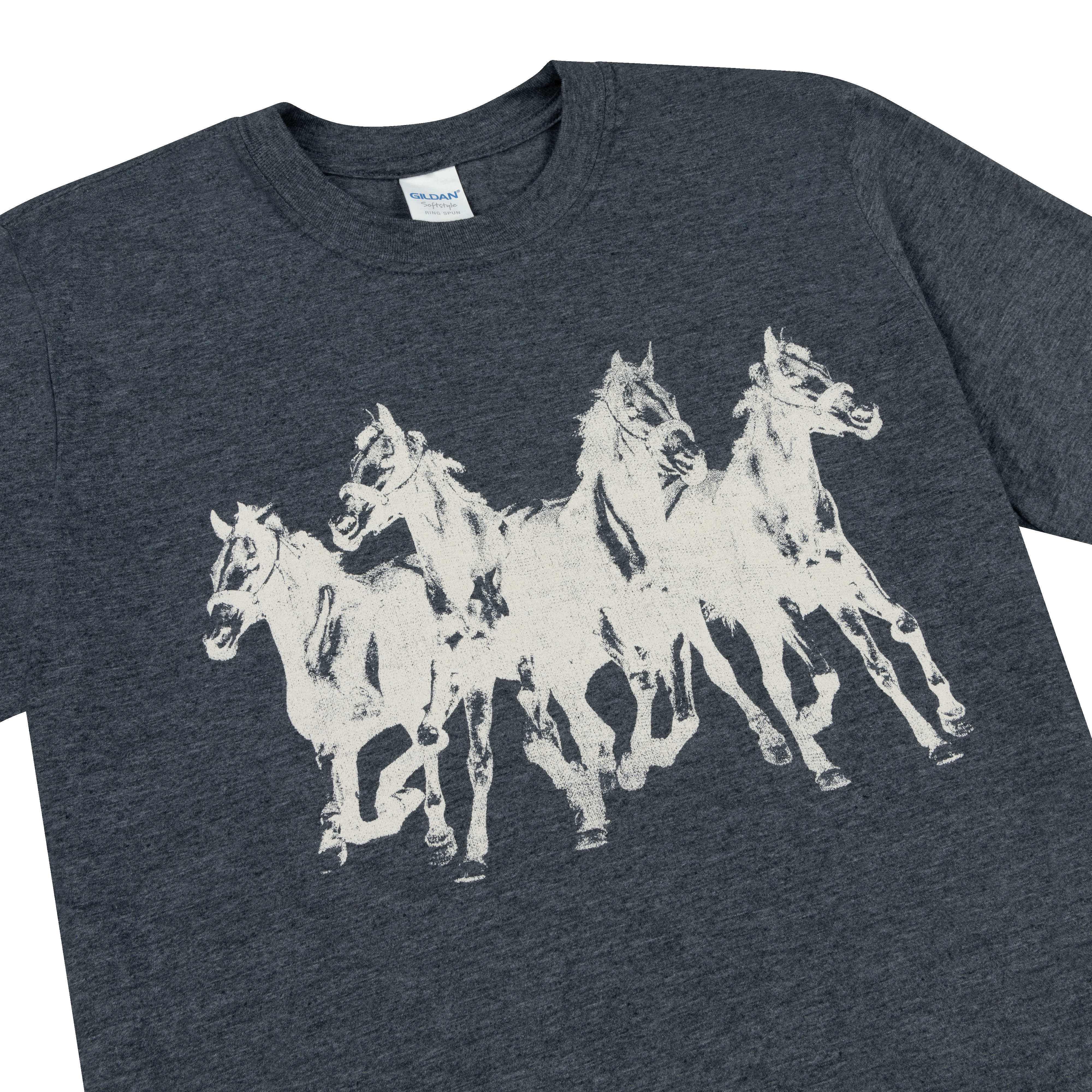 Mumford & Sons  - Dark Grey Horses Print T-shirt