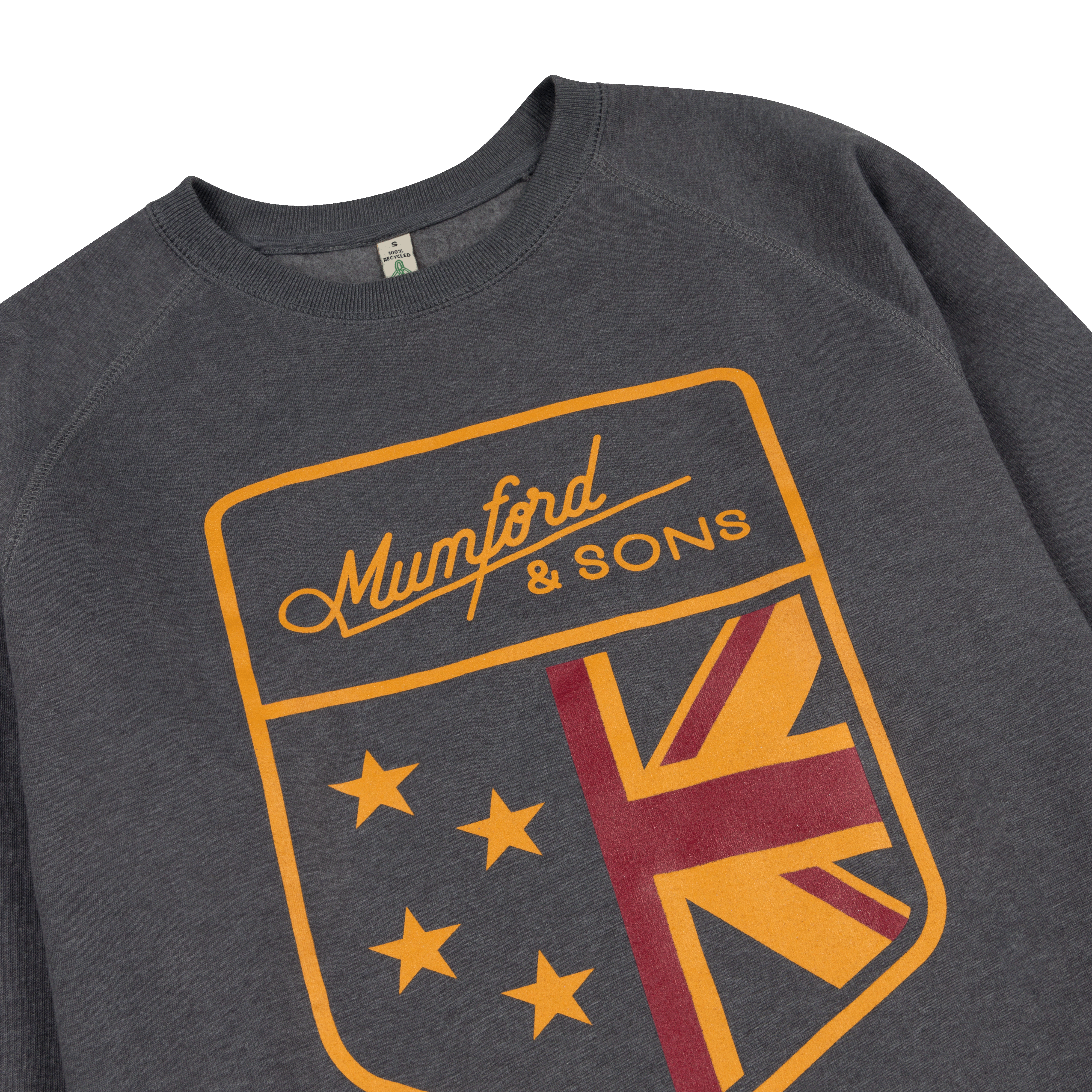 Mumford & Sons - Grey Arms Logo Print Sweatshirt