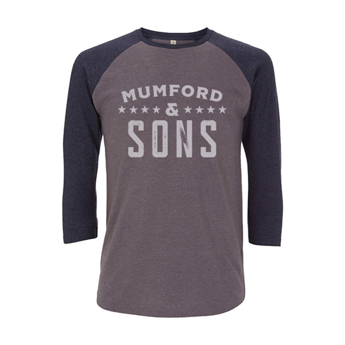 Mumford & Sons  - Grey Classic Logo Red Print Raglan T-shirt