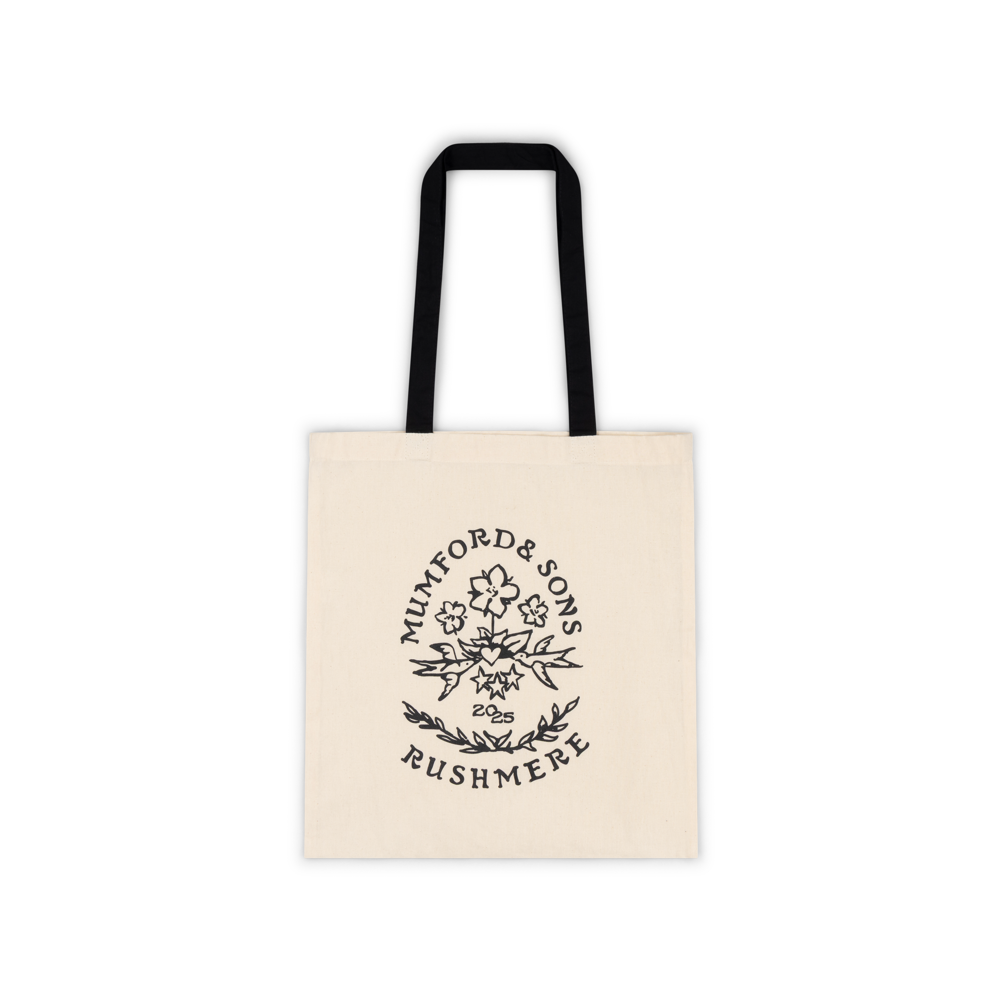 Mumford & Sons - Beige Stamp Print Tote Bag