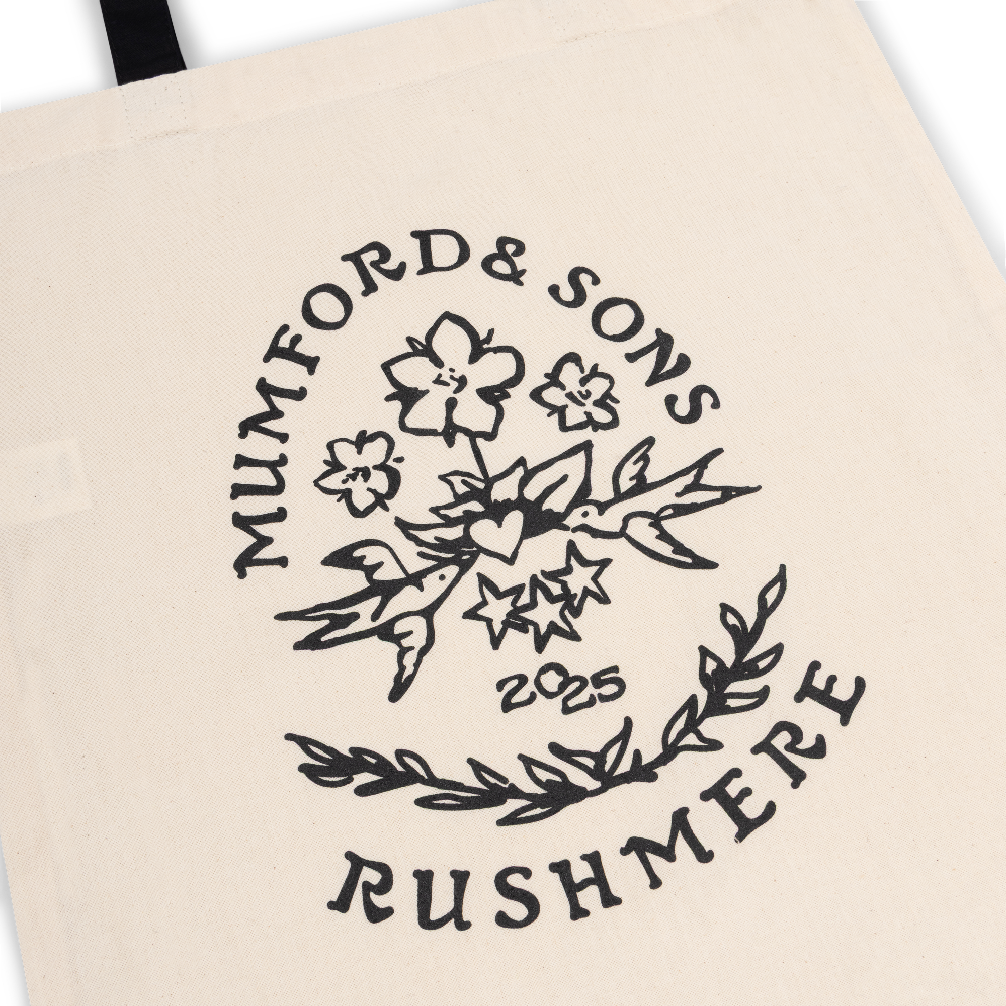 Mumford & Sons - Beige Stamp Print Tote Bag