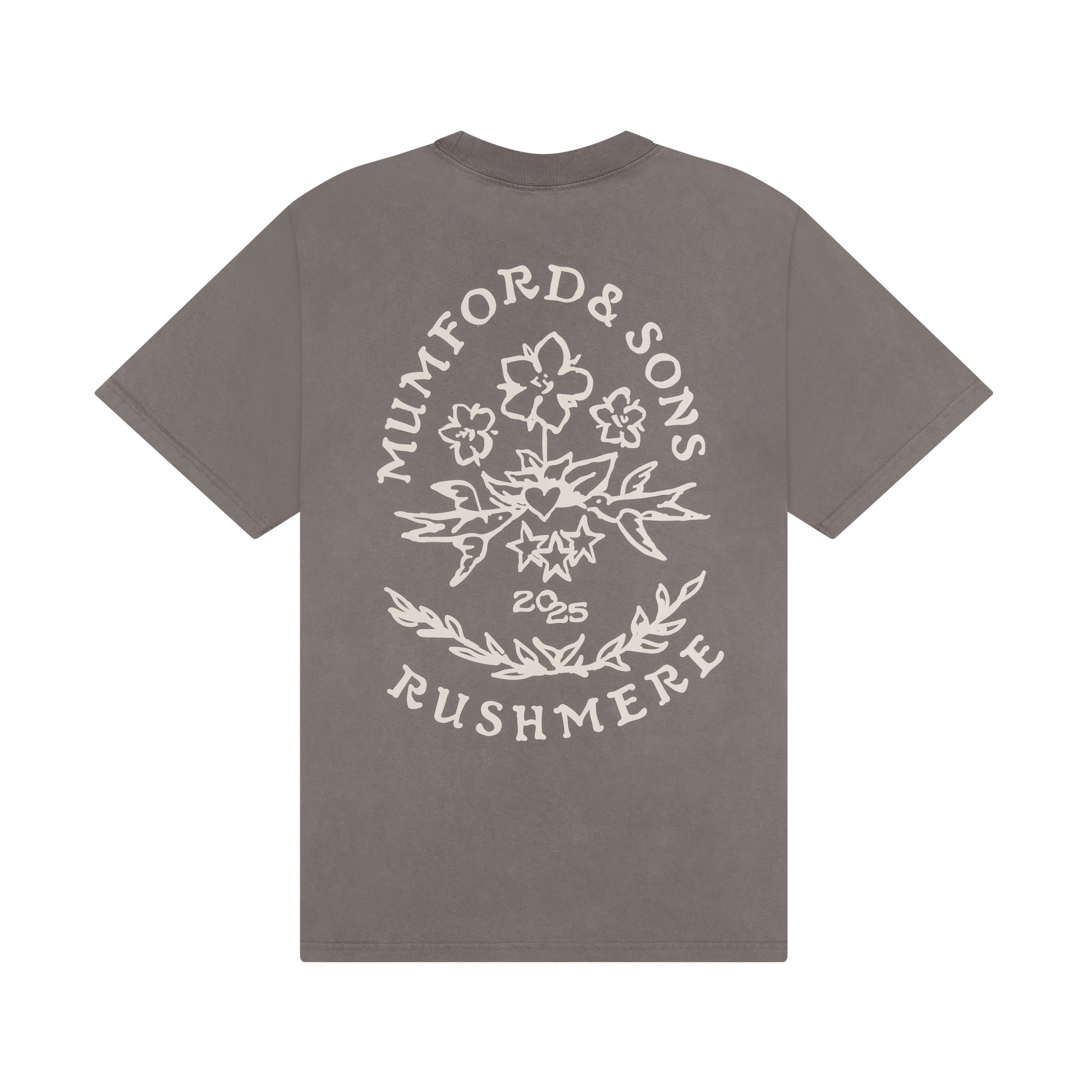 Mumford & Sons - Dark Grey Stamp Print T-Shirt
