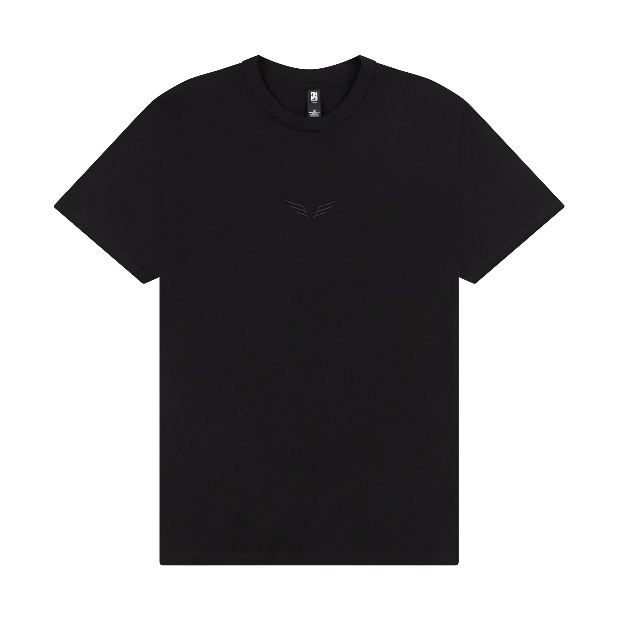 Black Embroidered Wings T-Shirt + Black Vinyl + Key Ring