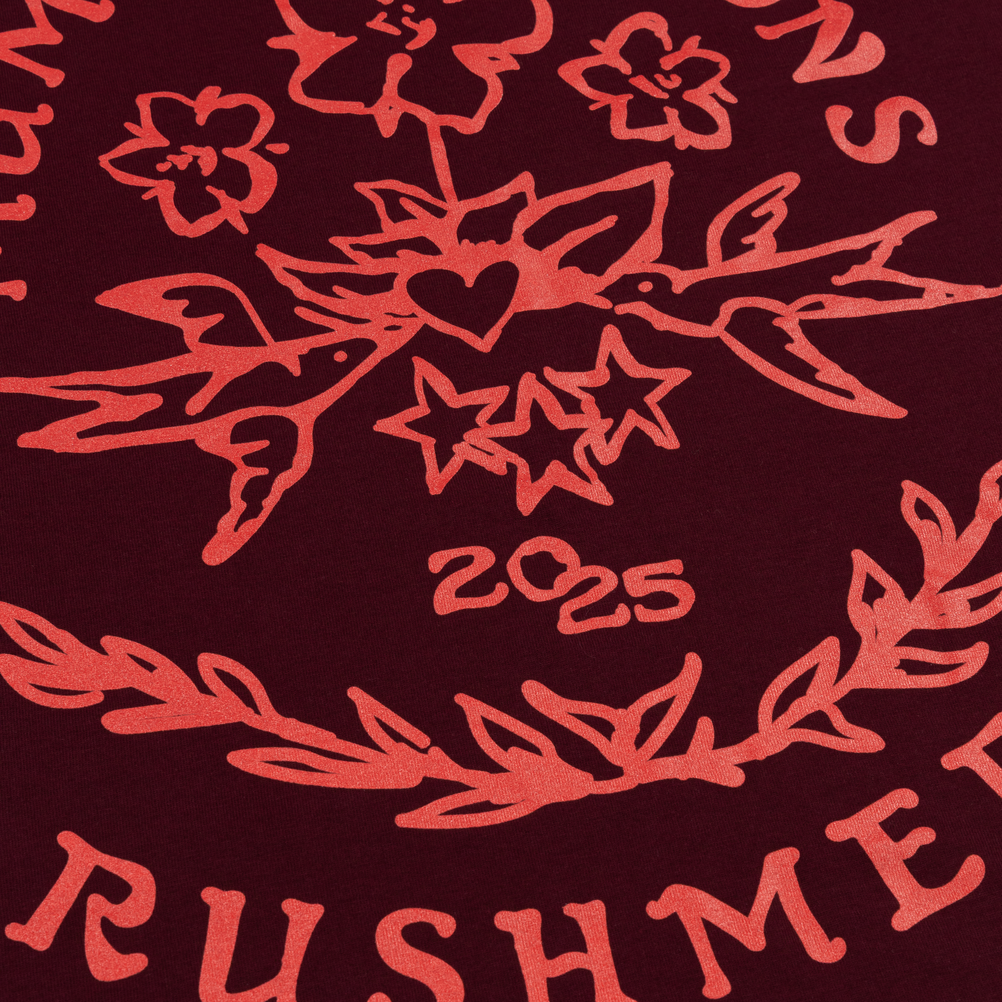 Mumford & Sons - Maroon Stamp Print T-Shirt