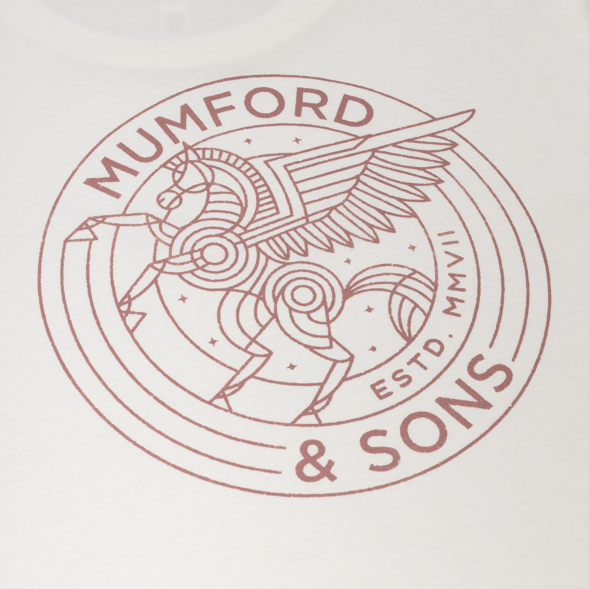 Mumford & Sons - Off-White Wings Pegasus Cropped T-Shirt