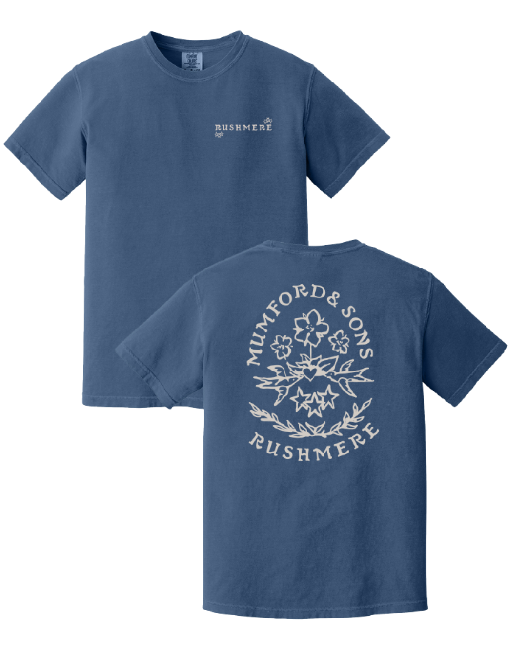 Mumford & Sons - Blue Stamp Print T-Shirt