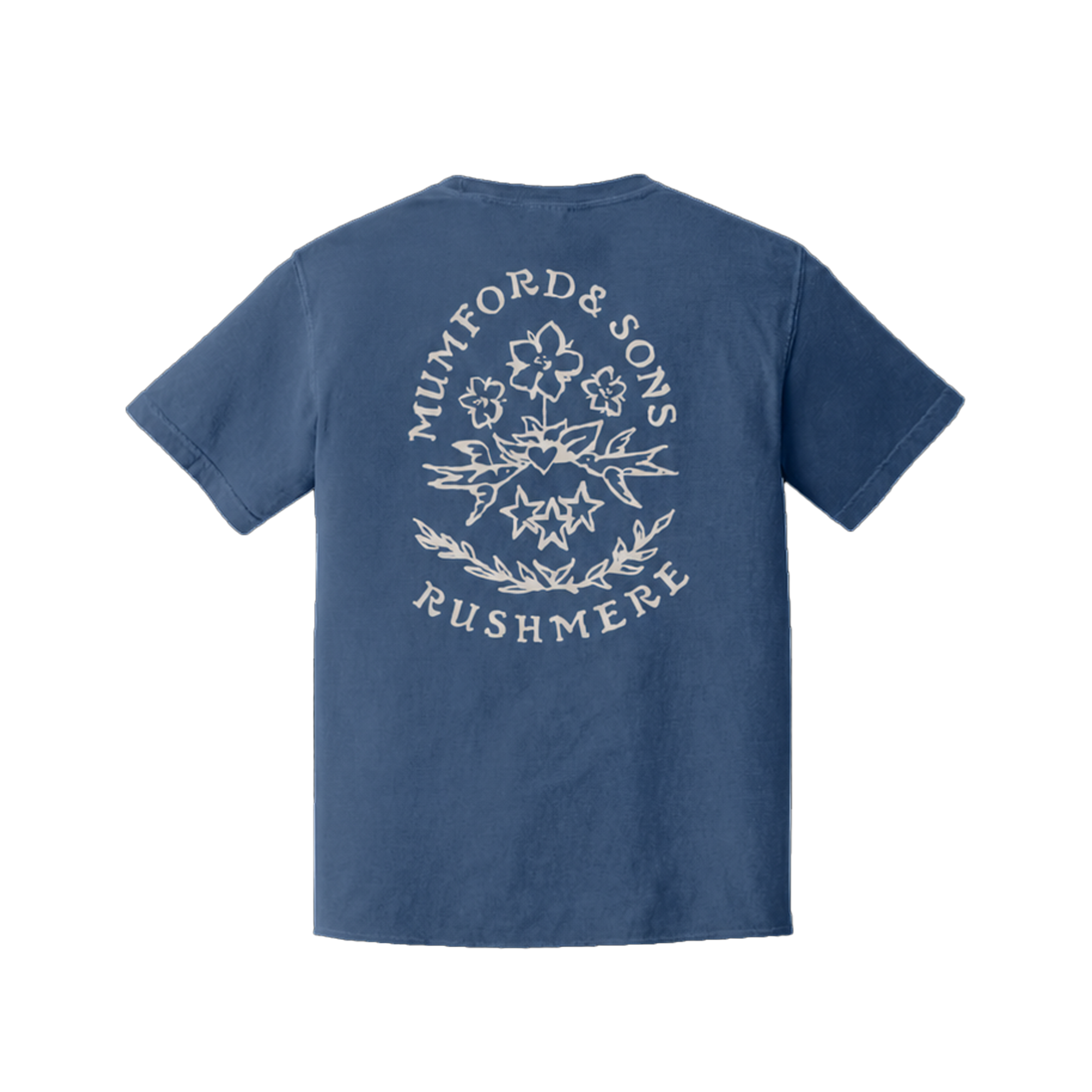 Mumford & Sons  - Blue Stamp Print T-Shirt