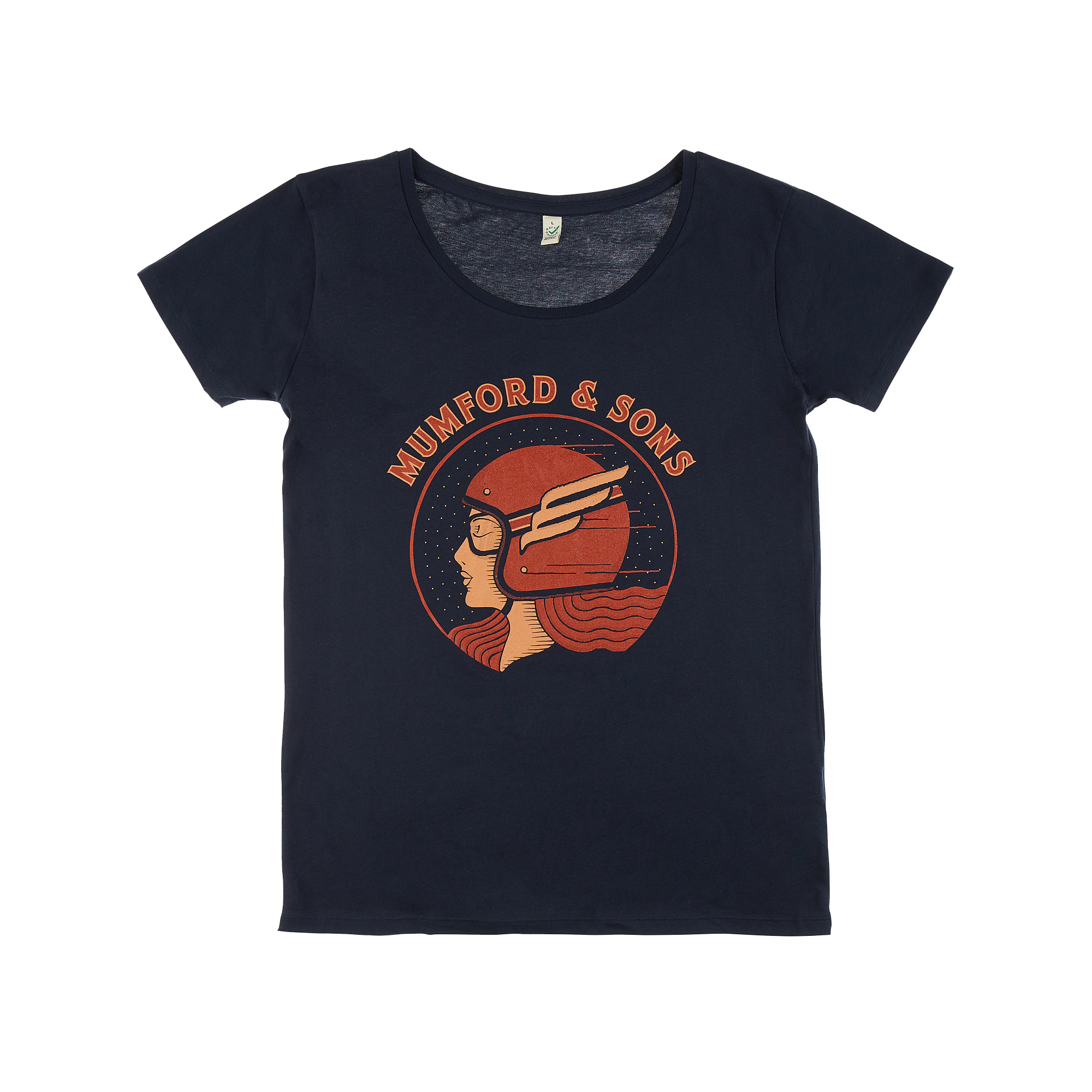 Mumford & Sons  - Navy Racer Ladies T-Shirt